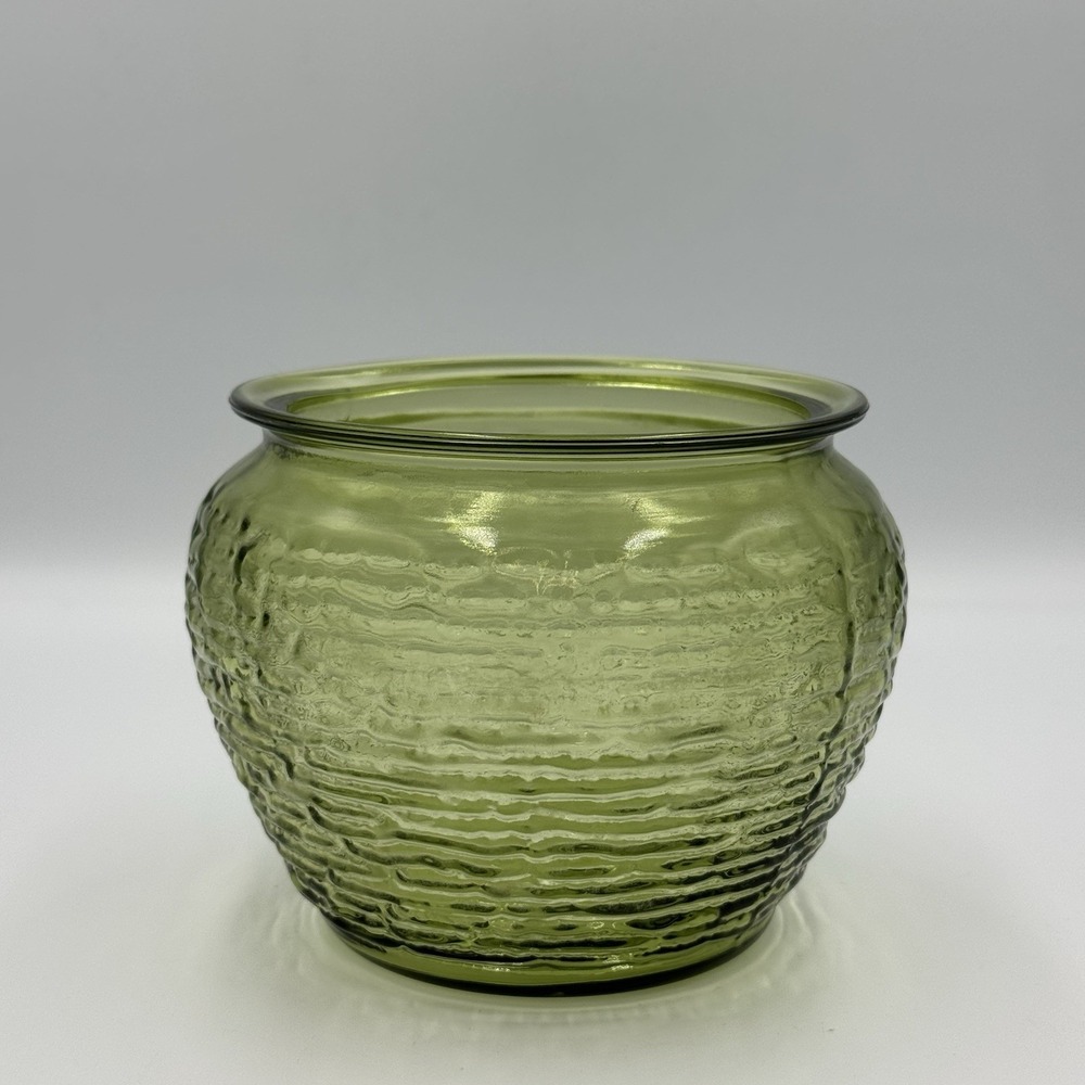 Fire King Soreno‎ Planter Vase In Avocado 1960's